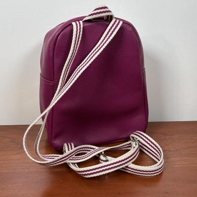 LOT 99: Thirty-One Fuchsia Backpack, Monogrammed Pink Backpack & Clutches