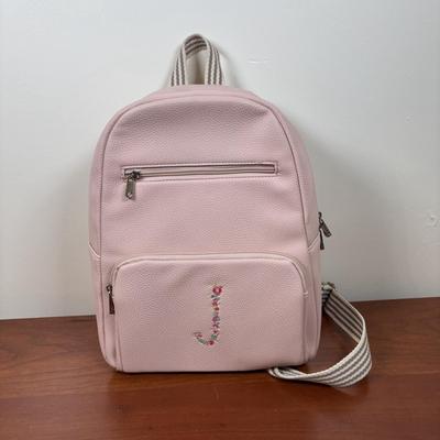 LOT 99: Thirty-One Fuchsia Backpack, Monogrammed Pink Backpack & Clutches