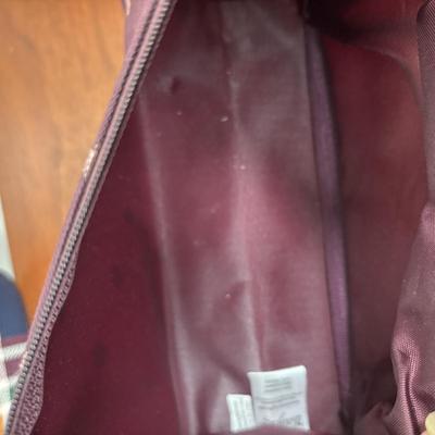 LOT 99: Thirty-One Fuchsia Backpack, Monogrammed Pink Backpack & Clutches