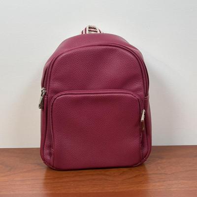 LOT 99: Thirty-One Fuchsia Backpack, Monogrammed Pink Backpack & Clutches