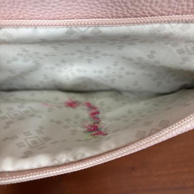 LOT 99: Thirty-One Fuchsia Backpack, Monogrammed Pink Backpack & Clutches