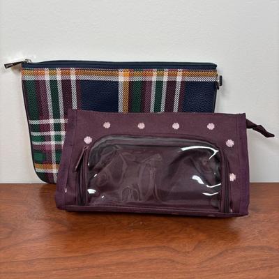 LOT 99: Thirty-One Fuchsia Backpack, Monogrammed Pink Backpack & Clutches