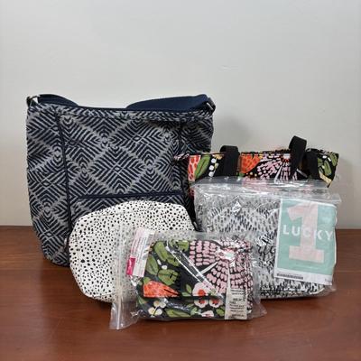 LOT 103: Thirty-One Island Nights Shoulder Bag and Wallet, Casual Carry All, Raindrop Chevron Cosmetic Bag & More