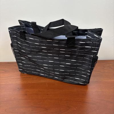 LOT 105: Thirty-One Lil' Go Geo Pop Purple Backpack, Black Beauty Pebble Clutch, Starlit Stripe Tote & More