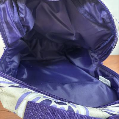 LOT 105: Thirty-One Lil' Go Geo Pop Purple Backpack, Black Beauty Pebble Clutch, Starlit Stripe Tote & More