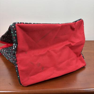 LOT 106: Thirty-One Christmas Storage Totes, Wristlet & Canvas Gift Bag