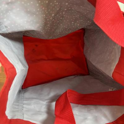 LOT 106: Thirty-One Christmas Storage Totes, Wristlet & Canvas Gift Bag
