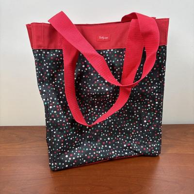 LOT 106: Thirty-One Christmas Storage Totes, Wristlet & Canvas Gift Bag