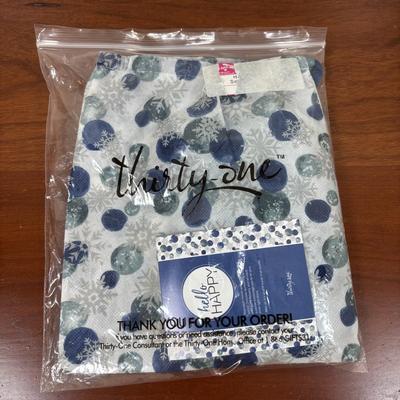 LOT 106: Thirty-One Christmas Storage Totes, Wristlet & Canvas Gift Bag