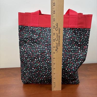 LOT 106: Thirty-One Christmas Storage Totes, Wristlet & Canvas Gift Bag