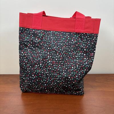 LOT 106: Thirty-One Christmas Storage Totes, Wristlet & Canvas Gift Bag