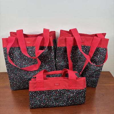 LOT 107: Set of (3) Thirty-One Storage Tote Bags