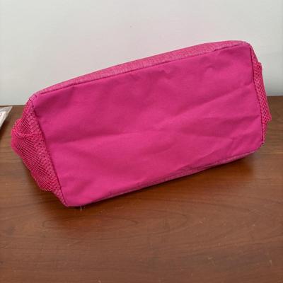 LOT 108: Thirty-One Monogrammed Utility Tote Bags, Cool Zip Snacker Bags & Signature Canvas Shine Bright Pillow Cover
