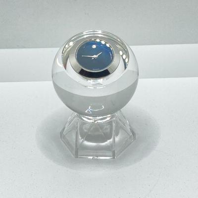 LOT 109: Movado Orb Desk Clock in Original Box and Prism Style Watch