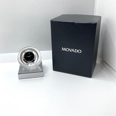 LOT 109: Movado Orb Desk Clock in Original Box and Prism Style Watch