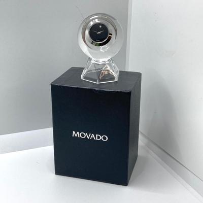 LOT 109: Movado Orb Desk Clock in Original Box and Prism Style Watch