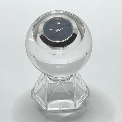 LOT 109: Movado Orb Desk Clock in Original Box and Prism Style Watch