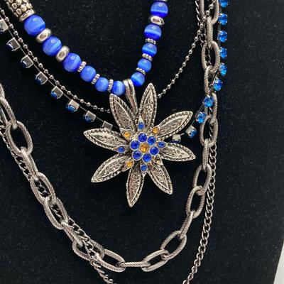 LOT 111: Collection of Beaded Pendant Necklaces - Robert Rose and More