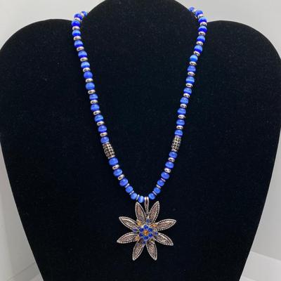 LOT 111: Collection of Beaded Pendant Necklaces - Robert Rose and More