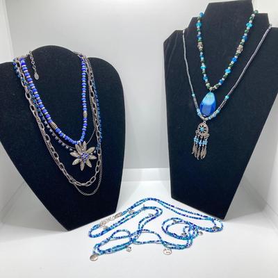 LOT 111: Collection of Beaded Pendant Necklaces - Robert Rose and More