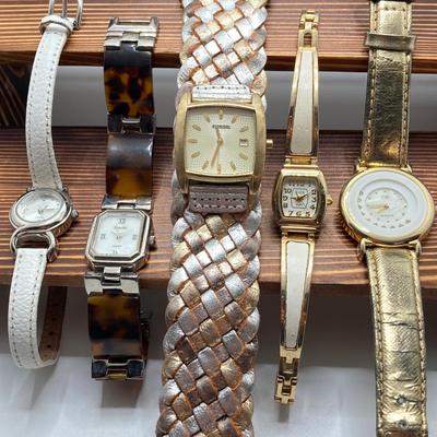 LOT 112: Watch Collection - Fossil and Caravelle 10KT Gold Plate Included