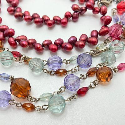 LOT 116: Vintage Beaded and Wood Jewelry