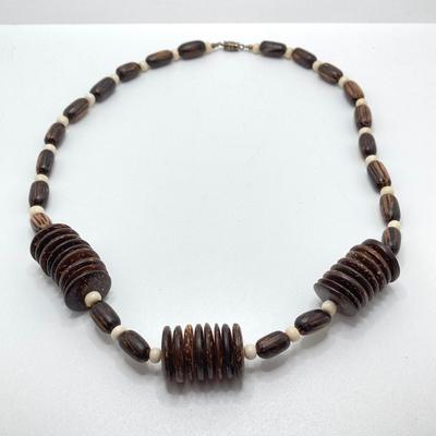 LOT 116: Vintage Beaded and Wood Jewelry