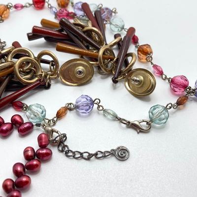 LOT 116: Vintage Beaded and Wood Jewelry