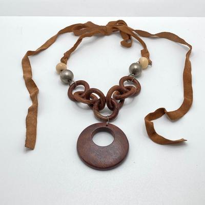LOT 116: Vintage Beaded and Wood Jewelry