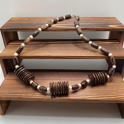LOT 116: Vintage Beaded and Wood Jewelry