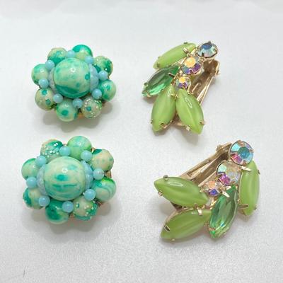 LOT 118: Vintage Earrings and Brooches - Art, Mjent, Ellen Designs, W Germany and More