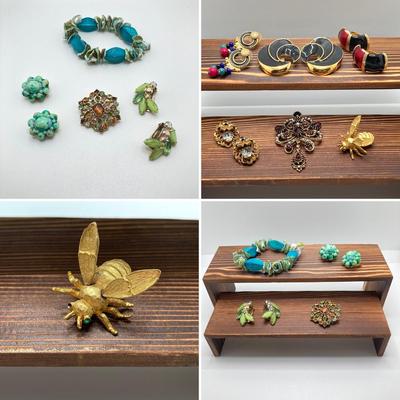 LOT 118: Vintage Earrings and Brooches - Art, Mjent, Ellen Designs, W Germany and More
