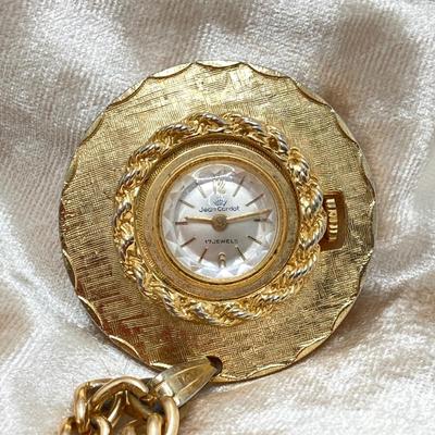 LOT 121: Wittnauer Scarab Band Swiss Watch and Jean Cardot Pendant Watch