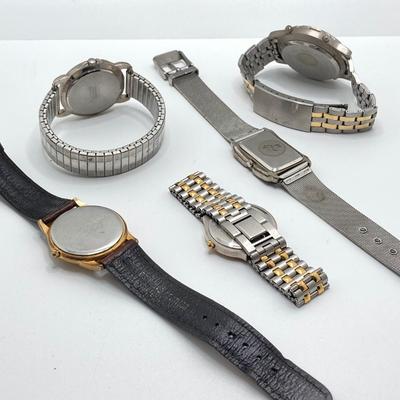 LOT 132: Vintage Watch Collection - Fossil Sun Moon Calendar, Tommy, Wilson, Dickies and Sergio Valente