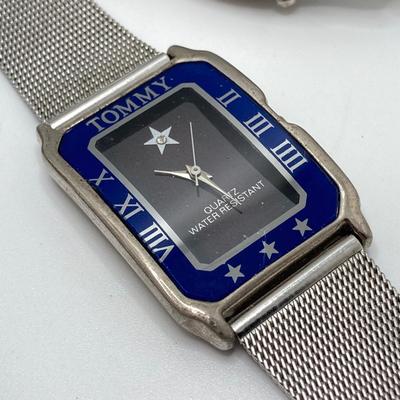 LOT 132: Vintage Watch Collection - Fossil Sun Moon Calendar, Tommy, Wilson, Dickies and Sergio Valente