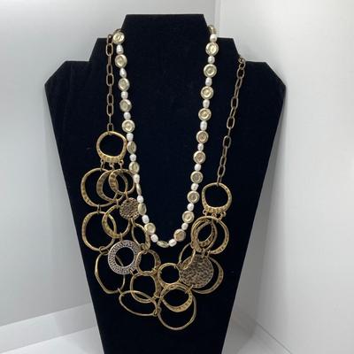 LOT 133: Vintage Silver Tone Statement Jewelry - Marlyn Schiff, White House Black Market (HBM), Chico's and More