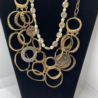 LOT 133: Vintage Silver Tone Statement Jewelry - Marlyn Schiff, White House Black Market (HBM), Chico's and More