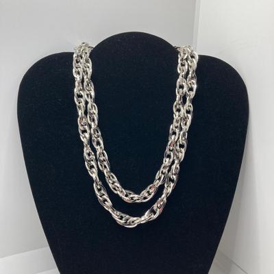 LOT 134: Silver Tone Pendant Necklaces / Chains