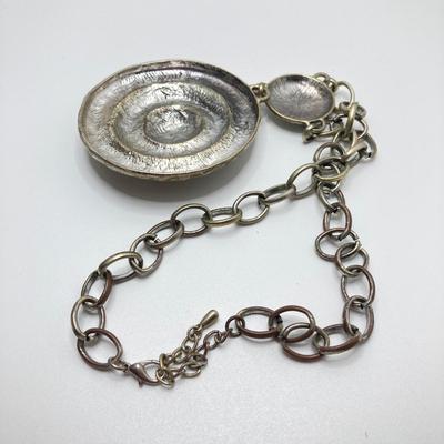 LOT 134: Silver Tone Pendant Necklaces / Chains