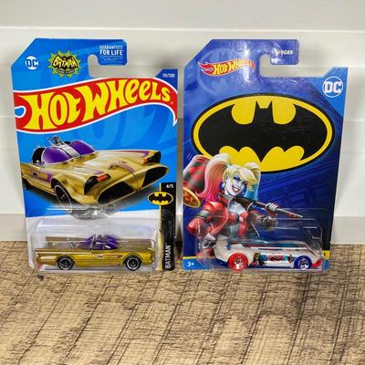 LOT 137: Batman / Hot Wheels Collection - Batman, Harley Quinn Gazella and More
