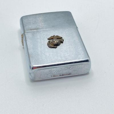 LOT 140: Vintage Military Collection - Zippo Lighter, Toy Soldier, Medal / Ribbons, Watch and Pins