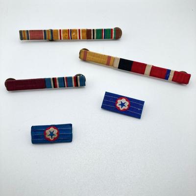 LOT 140: Vintage Military Collection - Zippo Lighter, Toy Soldier, Medal / Ribbons, Watch and Pins