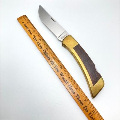 LOT 142: Vintage Gerber Folding Sportsman III Knife with Sheath Item No. 6406 Portland OR in Original Box (New Old Stock)