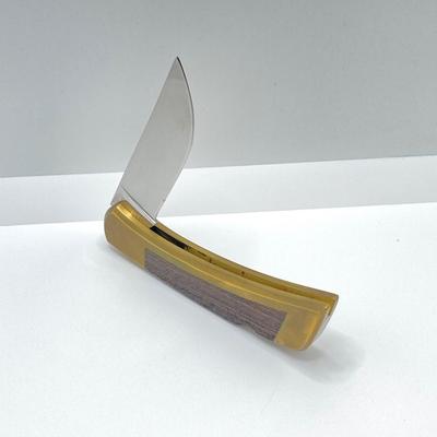 LOT 142: Vintage Gerber Folding Sportsman III Knife with Sheath Item No. 6406 Portland OR in Original Box (New Old Stock)
