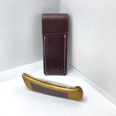 LOT 142: Vintage Gerber Folding Sportsman III Knife with Sheath Item No. 6406 Portland OR in Original Box (New Old Stock)