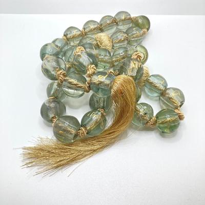 LOT 143: Vintage Decorative Collection - Handmade Ornament, Painted Large Glass Beads and Carved Elephant