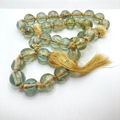 LOT 143: Vintage Decorative Collection - Handmade Ornament, Painted Large Glass Beads and Carved Elephant