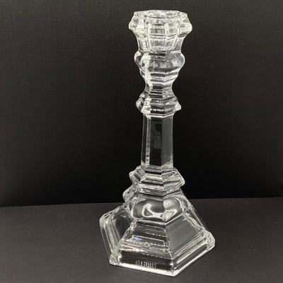 LOT 144: Classic Art Glass Collection - Tiffany Candlestick Holder and Fenton Iridescent Trinket Holder