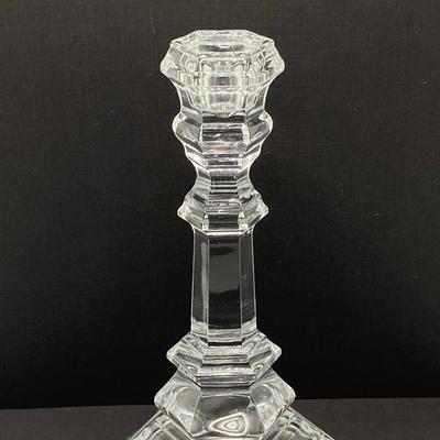 LOT 144: Classic Art Glass Collection - Tiffany Candlestick Holder and Fenton Iridescent Trinket Holder
