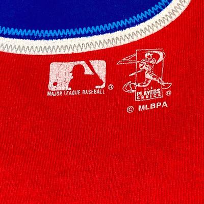 LOT 146: Vintage Philadelphia Phillies Collection - Youth Tackle Twill Jim Thome #25 T-Shirt, Crocheted Phanatic, Italian Baseball Cap,...